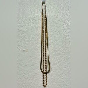 Vintage Double-strand Gold-tone Chain Necklace